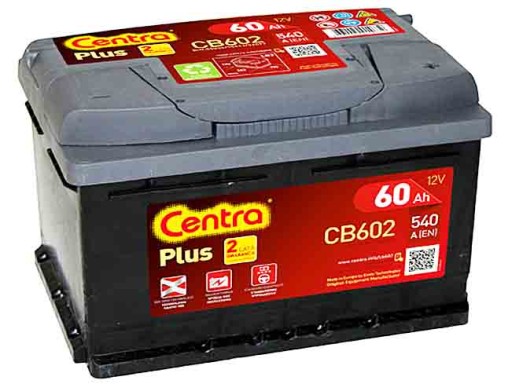 Акумулятор центри плюс 60Ah 540A CB602
