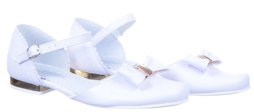 Buty Komunijne Dziewczece 672 Biale Zlote 37 Miko 7802175724 Allegro Pl