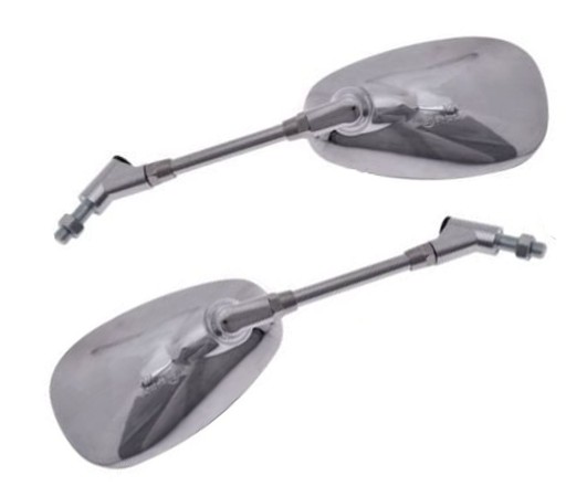 654765732 - Yamaha DRAGSTAR хром овальні дзеркала на 10мм підніжка