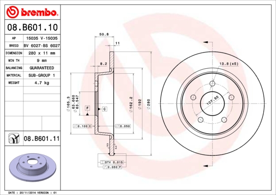 DISCS PADS BREMBO REAR - FORD KUGA II photo 2 - milautoparts-fr.ukrlive.com