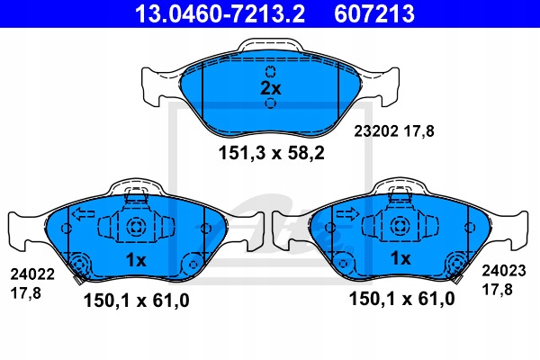 DISQUES SABOTS DE FREIN ATE AVANT TOYOTA YARIS II P13 258MM photo 3 - milautoparts-fr.ukrlive.com