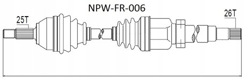 NTY NPW-FR-006 SHAFT DRIVING photo 2 - milautoparts-fr.ukrlive.com