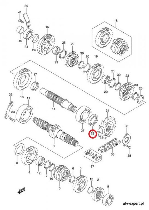 SEAL SHAFT ZDAWCZEGO SUZUKI LTZ LTR 450 photo 2 - milautoparts-fr.ukrlive.com