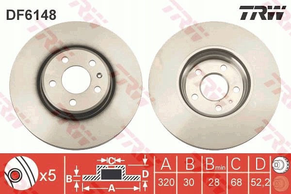 DISCS PADS TRW FRONT - AUDI A7 4G 320MM photo 2 - milautoparts-fr.ukrlive.com