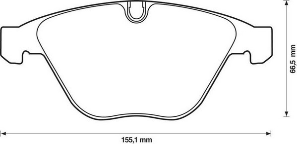 JURID WHITE PADS CERAMIC FRONT BMW 1 E82, 3 E92, 5 E60, 6 E63, 7 E65 photo 2 - milautoparts-fr.ukrlive.com