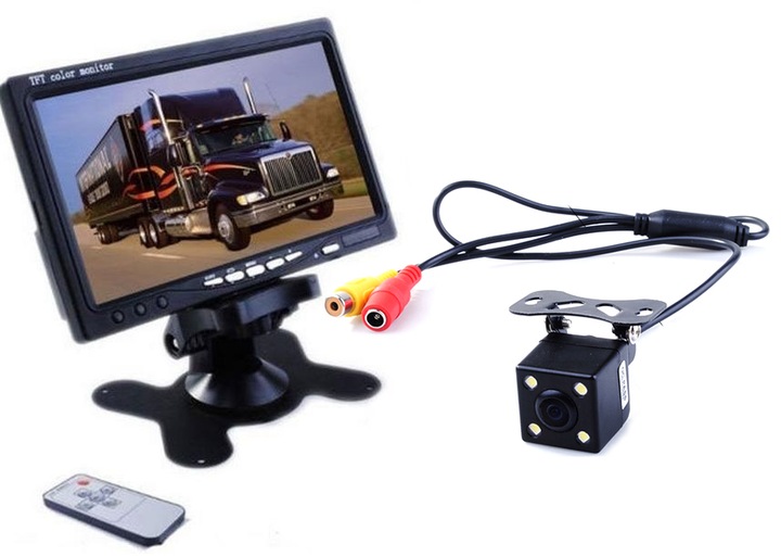 COMPLET MONITEUR LCD 7 CALI+ CHAMBRE RÉTROVISEUR 4 LED photo 1 - milautoparts-fr.ukrlive.com