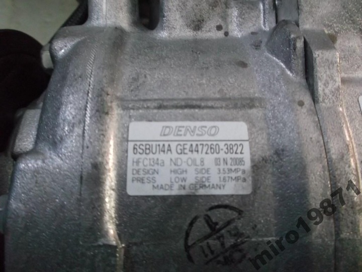 3740 COMPRESSOR BMW E90 E60 2.0D 447260-3822 photo 2 - milautoparts-fr.ukrlive.com