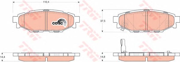 TRW PADS REAR FORESTER LEGACY OUTBACK IMPREZA photo 2 - milautoparts-fr.ukrlive.com