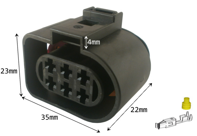 CONNECTOR JACKPLUG AUDI SKODA VW LAMP 1J0973733 6X2.8 photo 2 - milautoparts-fr.ukrlive.com