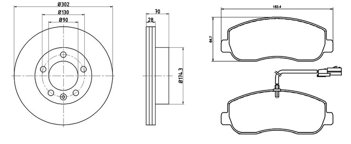 DISQUES + SABOTS DE FREIN AVANT OPEL MOVANO B 2 MASTER 3 3 photo 3 - milautoparts-fr.ukrlive.com