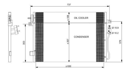 RADIATEUR DU CLIMATISEUR HUILES FIAT FREEMONT photo 2 - milautoparts-fr.ukrlive.com