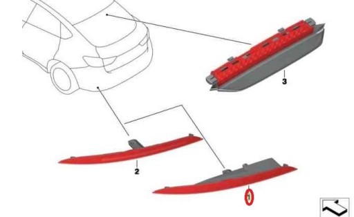 ORIGINAL DEFLECTOR BUMPER REAR BMW X6 F16 LEFT photo 2 - milautoparts-fr.ukrlive.com