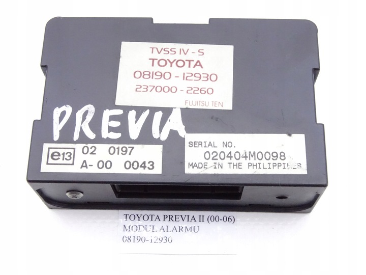 TOYOTA PREVIA II MODULE SIGNALISATION 08190-12930 photo 3 - milautoparts-fr.ukrlive.com