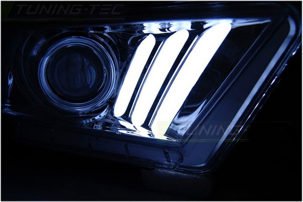 FEUX AVANT FORD MUSTANG V CHROME LED DIODOWE 10-13 photo 2 - milautoparts-fr.ukrlive.com