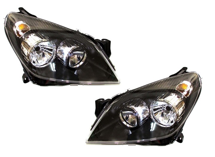 SET LAMPS LAMPS FRONT OPEL ASTRA H 2003-2012 LEFT + RIGHT BLACK photo 1 - milautoparts-fr.ukrlive.com