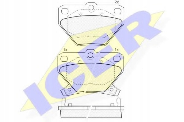 SABOTS DE FREIN DE FREIN ICER TOYOTA COROLLA IX E12 ARRIÈRE photo 3 - milautoparts-fr.ukrlive.com