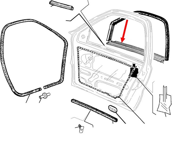 GARNITURE DE GLACE PORTIÈRE GAUCHE EXTÉRIEUR FIAT PALIO photo 2 - milautoparts-fr.ukrlive.com