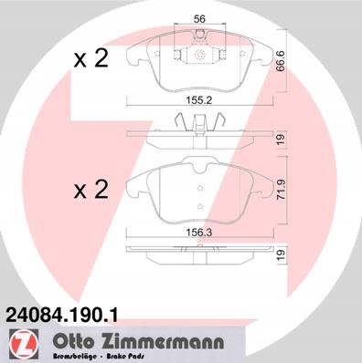 ZIMMERMANN SABOTS DE FREIN AVANT JAGUAR XF XJ XK CRACOVIE photo 2 - milautoparts-fr.ukrlive.com