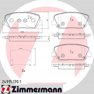 ZIMMERMANN SABOTS DE FREIN AVANT HYUNDAI I30 GD 12- CRACOVIE photo 2 - milautoparts-fr.ukrlive.com