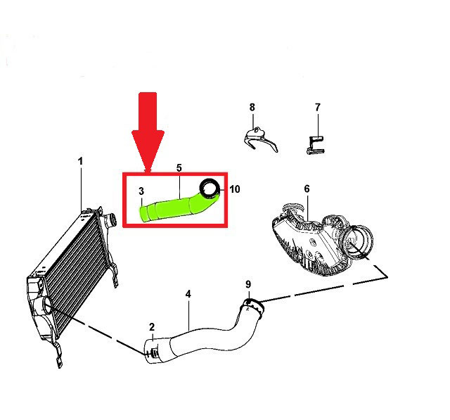 TUBE JUNCTION PIPE TURBO INTERCOOLER JEEP GRAND CHEROKEE 3,0 photo 5 - milautoparts-fr.ukrlive.com