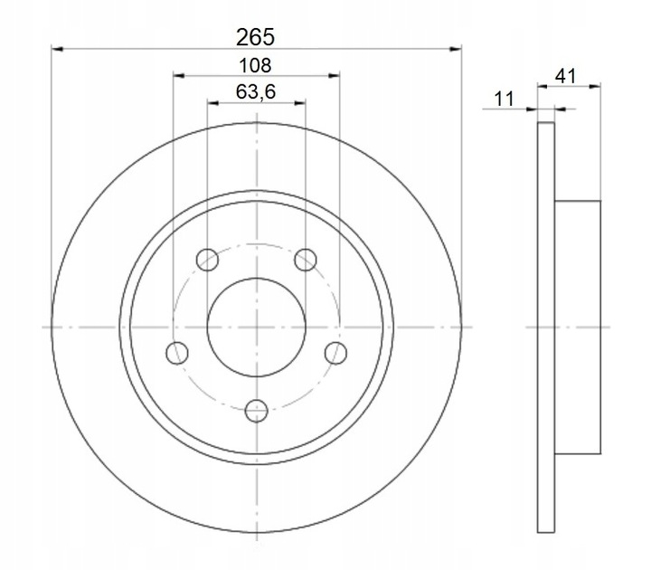 DISQUE DE FREIN FORD FOCUS II 04- ARRIÈRE BREMBO photo 9 - milautoparts-fr.ukrlive.com