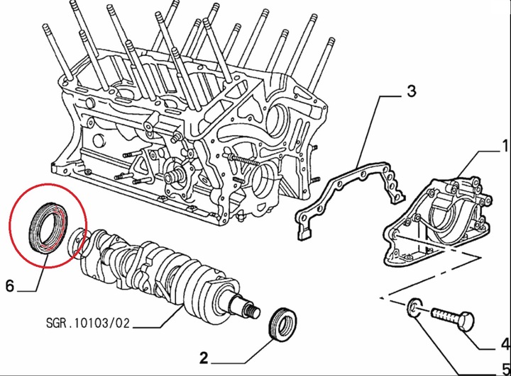 ALFA ROMEO LANCIA V6 BUSSO SEAL REAR SHAFT photo 2 - milautoparts-fr.ukrlive.com