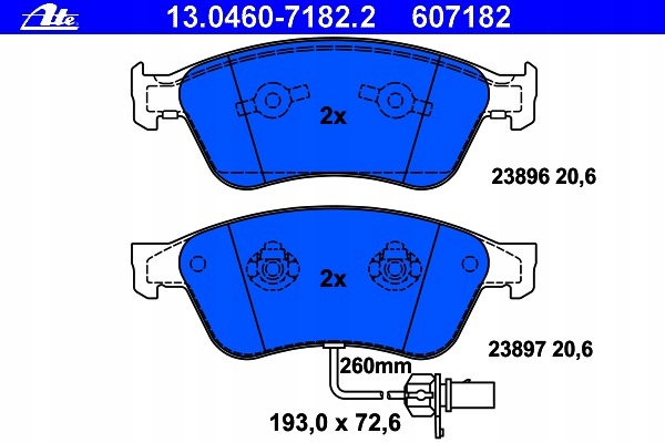 ATE SABOTS DE FREIN AVANT AUDI A8 D3 02-10 S6 C6 S8 D3 photo 2 - milautoparts-fr.ukrlive.com