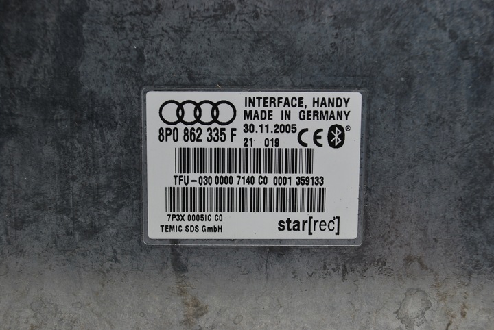 MODULE BLUETOOTH AUDI A3 A4 TT 8P0862335F photo 2 - milautoparts-fr.ukrlive.com