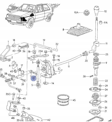 SÉLECTEUR CHANGEMENT DE VITESSES DE TRANSMISSION COMPLET DE RÉPARATION SÉLECTEUR SUR BOÎTES VW GOLF II 2 photo 2 - milautoparts-fr.ukrlive.com