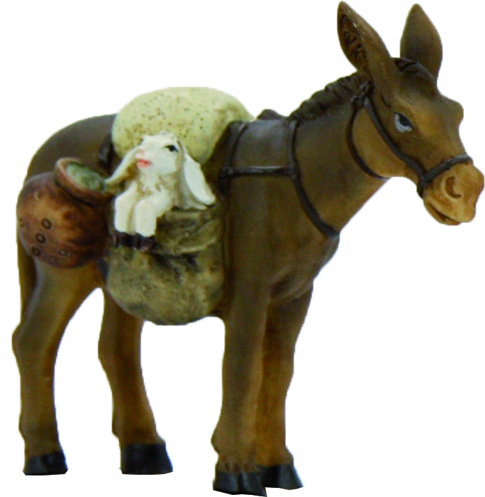 Figurka "Oslík s beránkem" 12,0 cm vysoká pro figurky o výšce 15 cm