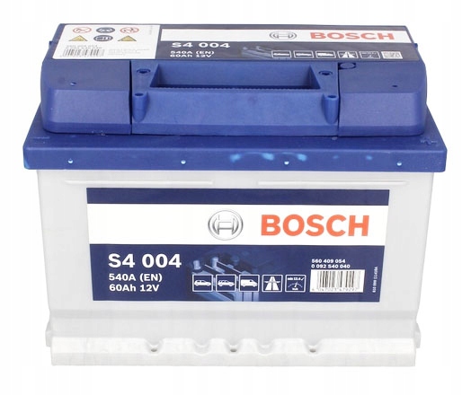 Bosch S4 004, 12V 60Ah 540A/EN Autobatterie Bosch. TecDoc: .