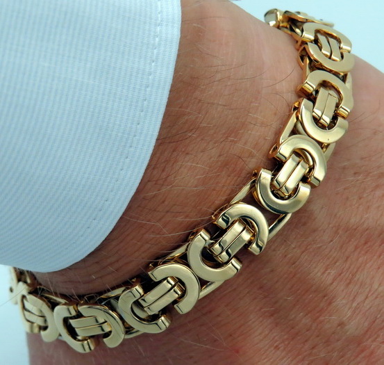 Модные мужские браслеты на руку из золота