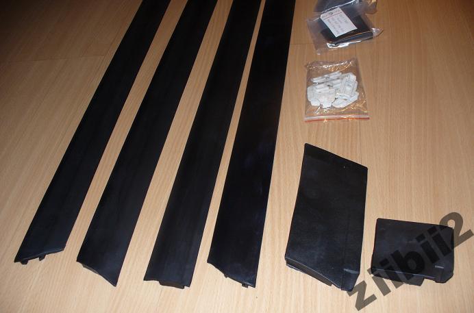 фото №8, Nowe накладки резиновые нижние na дверь audi 100 c4 a6 4 szt. +короткие крыло