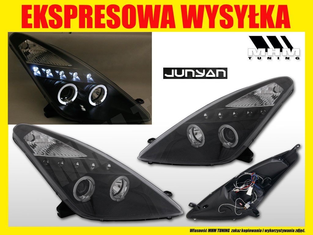 фото №2, Фари лампи kpl тюнінг кільця led angel eyes black toyota celica 99-06