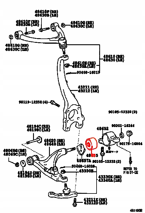 фото №10, Сайлентблок передньої важіль нижній hyd toyota ce