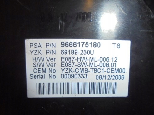фото №3, Peugeot 3008 лічильник прилади 9666175180 anglia