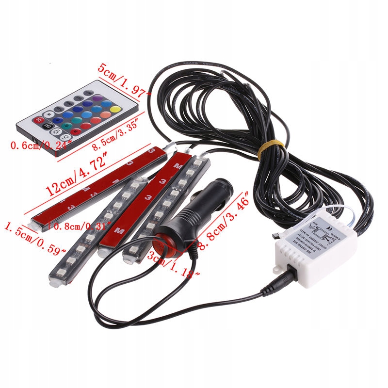 фото №2, Накладки стрічки led освітлення салону автомобіля ліхтарі