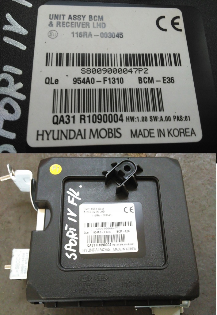 фото №1, Kia sportage iv lift 2018- модуль bcm 954a0-f1310