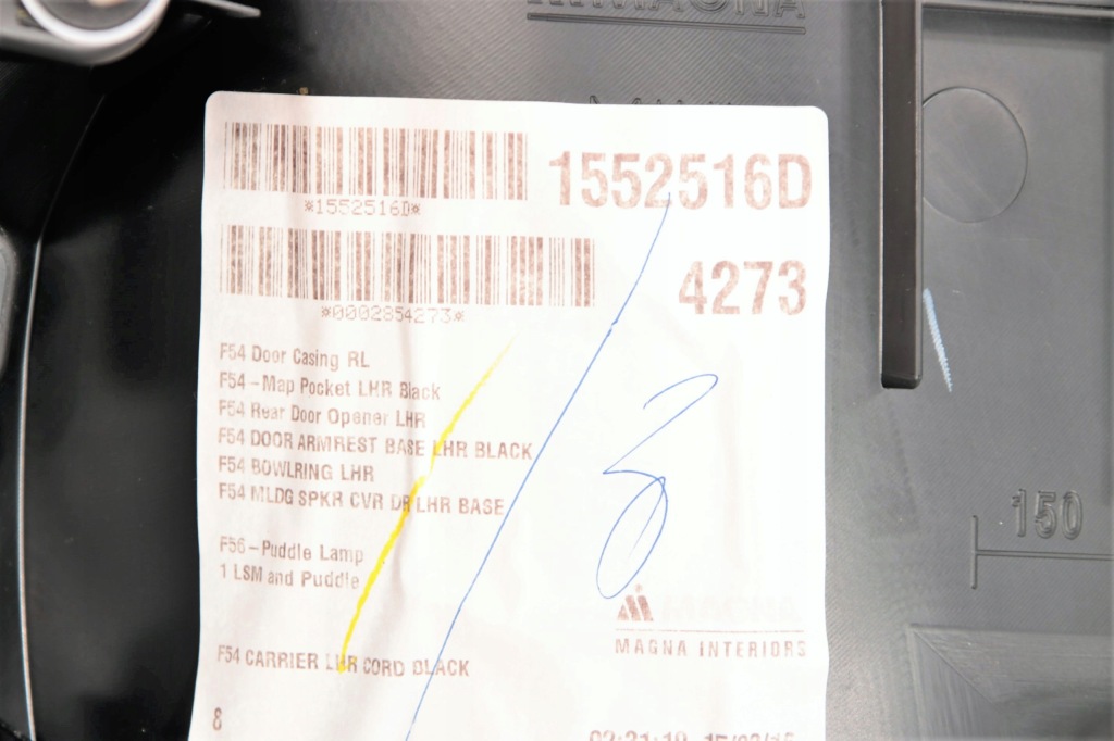 фото №3, Mini f54 clubman обшивка обивка дверь левый задняя