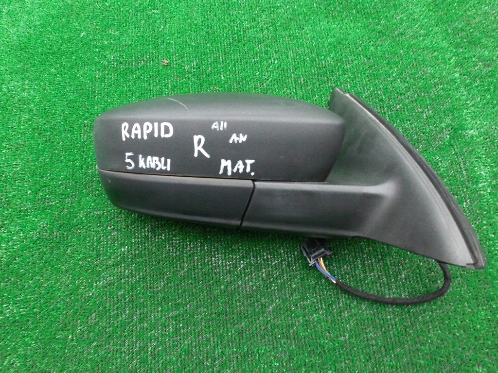 фото №1, Зеркало skoda rapid 5ja правое 5 кабели чёрные