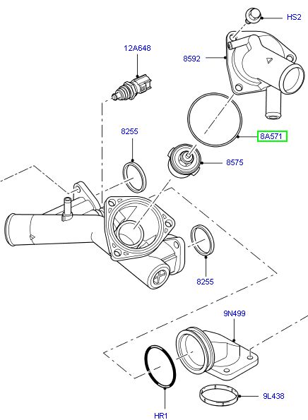 фото №3, Ущільнювальне кільце термостата land rover discovery i range