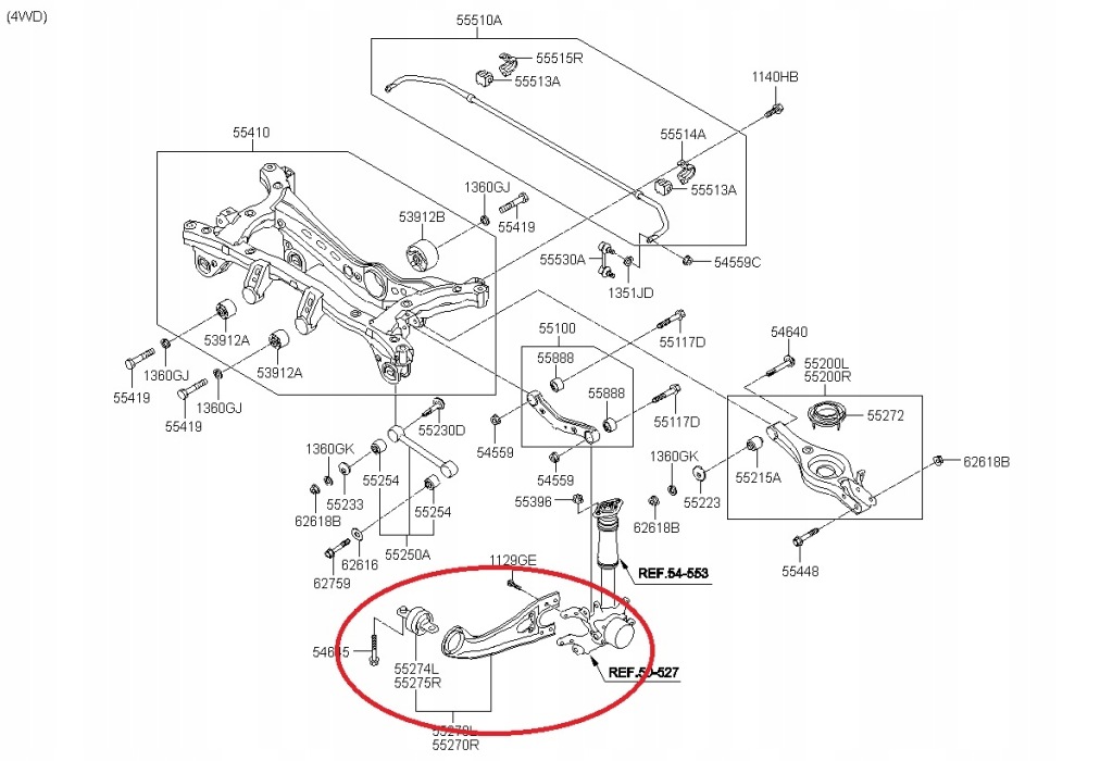 фото №3, Втулка рычага задняя продольный hyundai ix35 правая
