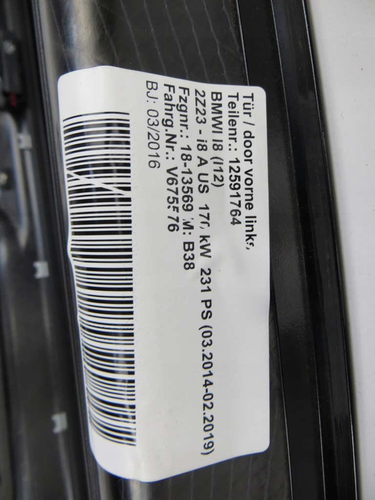 фото №7, Дверь левая bmw i8 l12 protonic blue